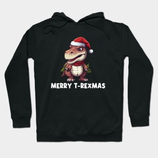 Merry T-Rexmas | Dinosaur t-shirt Hoodie